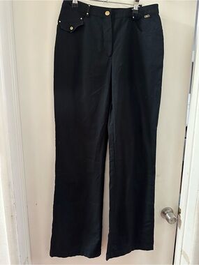 St. John Sport Black Straight-Leg Pants Size 8